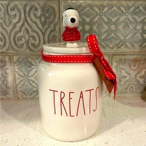 RAE DUNN SALE SNOOPY CERAMIC CANISTER TREATS COOKIE JAR